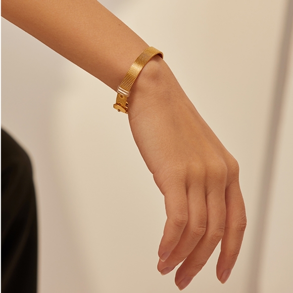 Chic Stainless Steel Bangle Bracelet - Picture 2 of 8